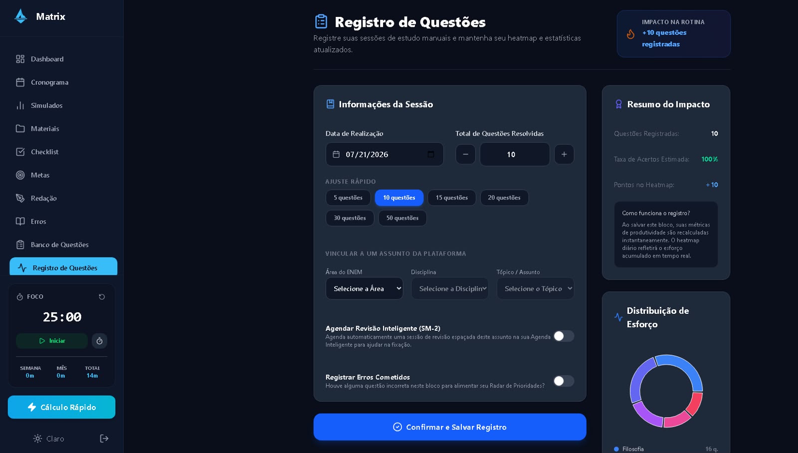 Print 15 da plataforma ARKHE