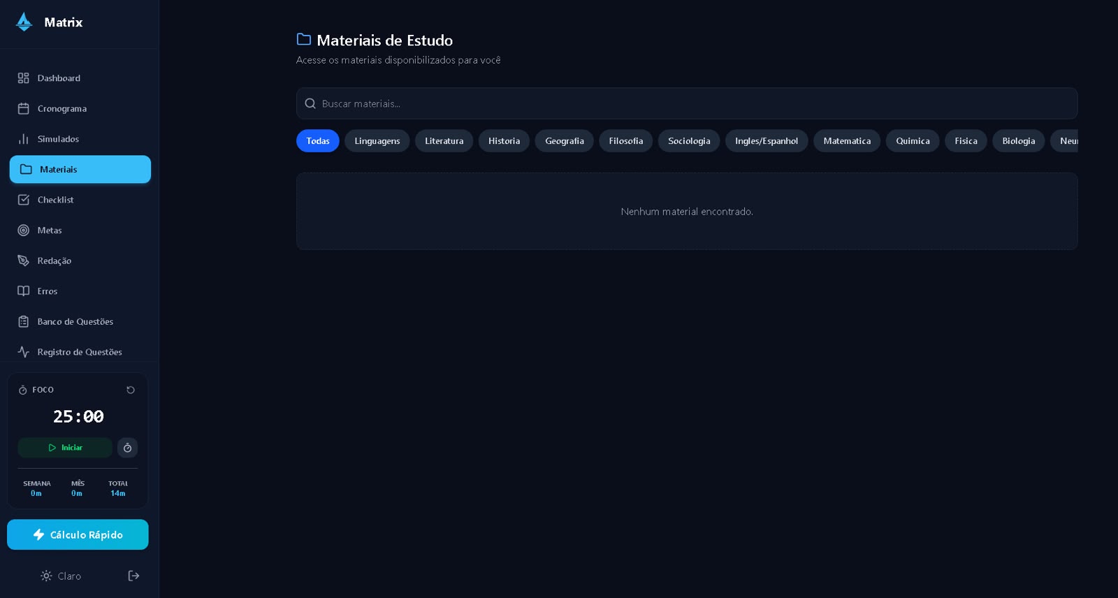 Print 6 da plataforma ARKHE